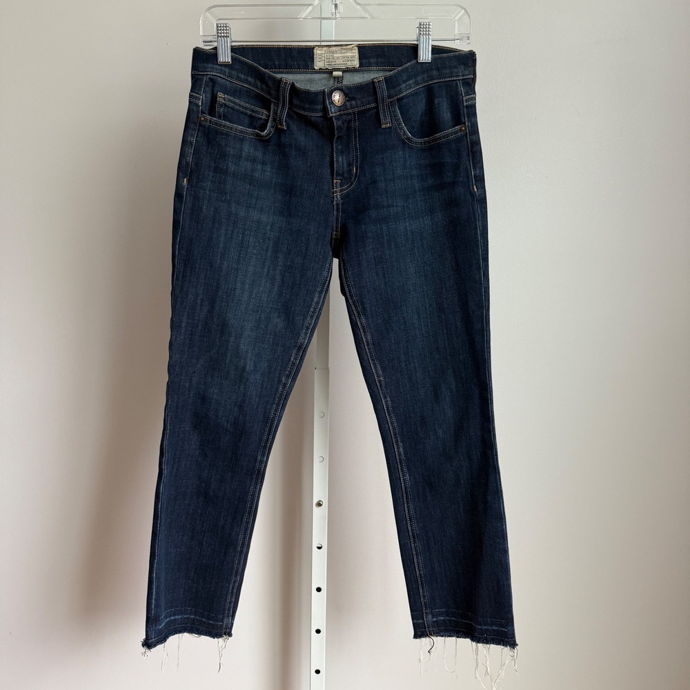 Current Elliott jeans women's size 25 cropped straight hampton released hem blue